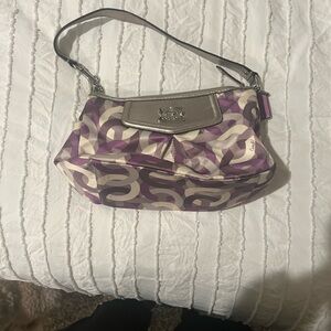 Coach Y2K Purple and Silver Shoulder Bag Purse